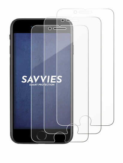 Image of the device Apple iPhone SE 2 2020 with a wide variety of screen protectors.