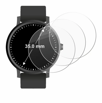 Image of the device Circular Displays (ø: 35 mm) with a wide variety of screen protectors.