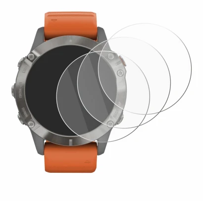 Image of the device Garmin Fenix 6 Pro with a wide variety of screen protectors.