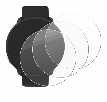Image of the device Polar Unite with a wide variety of screen protectors.