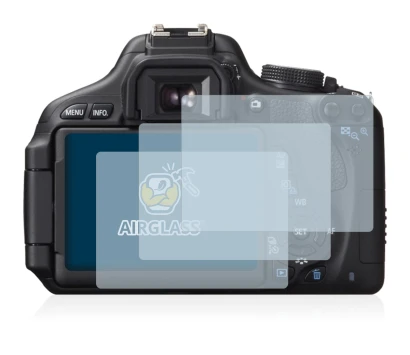 Image of the device Canon EOS 600D with a wide variety of screen protectors.