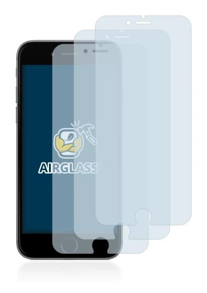 Image of the device Apple iPhone 6 Plus with a wide variety of screen protectors.