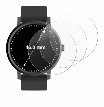 Image of the device Watches (Circular, ø: 46 mm) with a wide variety of screen protectors.