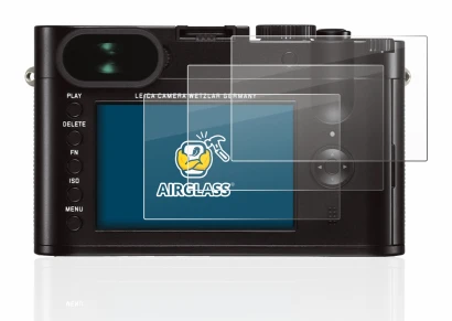 Image of the device Leica Q (Typ 116) with a wide variety of screen protectors.