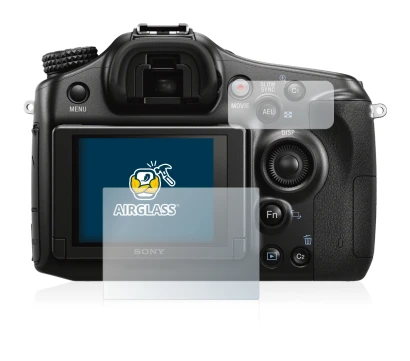 Image of the device Sony Alpha 68 with a wide variety of screen protectors.
