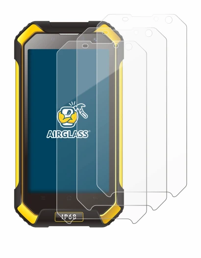 Image of the device Blackview BV6000 with a wide variety of screen protectors.