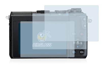 Image of the device Canon EOS M6 with a wide variety of screen protectors.