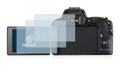 Image of the device Canon EOS 200D with a wide variety of screen protectors.