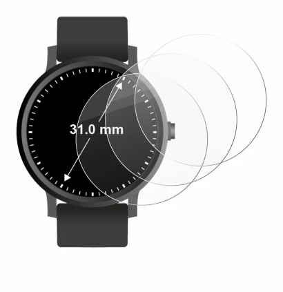 Image of the device Circular Displays (ø: 31 mm) with a wide variety of screen protectors.