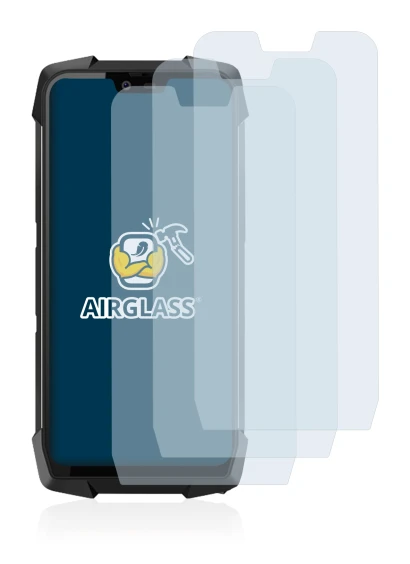 Image of the device Blackview BV9700 Pro with a wide variety of screen protectors.