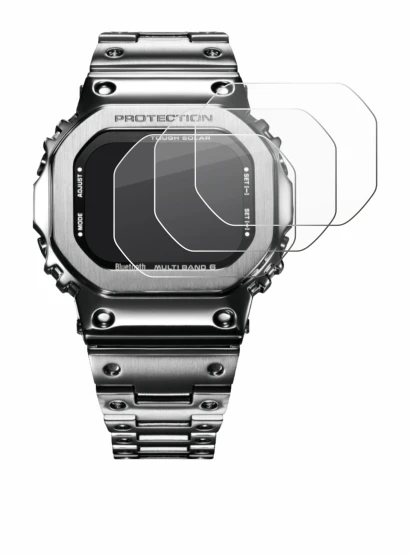 Image of the device Casio G-Shock GMW-B5000D-1ER with a wide variety of screen protectors.