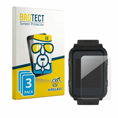 Front side of a product packaging with the brand logo BROTECT. Next to it is the device Sigma iD.TRI shown with the correspond