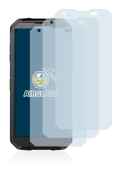 Image of the device Blackview BV9500 Plus with a wide variety of screen protectors.
