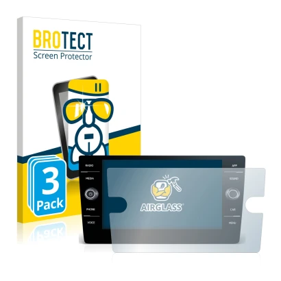 Front side of a product packaging with the brand logo BROTECT. Next to it is the device Volkswagen Golf GTI 2017 Discover Medi