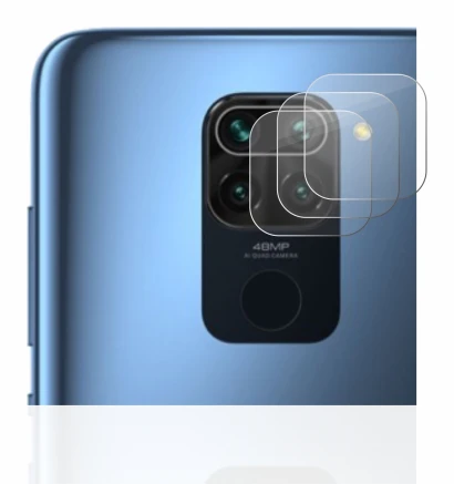 Image of the device Xiaomi Redmi Note 9 (ONLY Camera Lens) with a wide variety of screen protectors.
