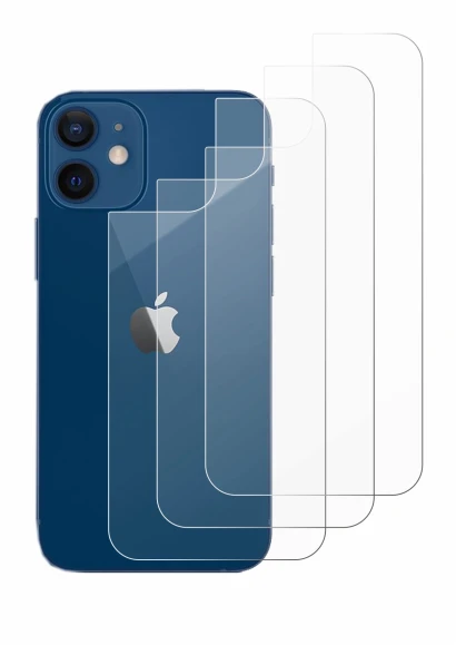 Image of the device Apple iPhone 12 (Back) with a wide variety of screen protectors.