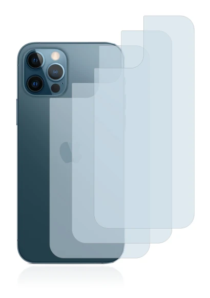 Image of the device Apple iPhone 12 Pro (Back) with a wide variety of screen protectors.