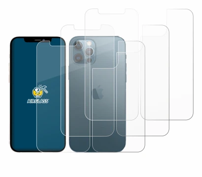 Image of the device Apple iPhone 12 Pro (Front+Back) with a wide variety of screen protectors.
