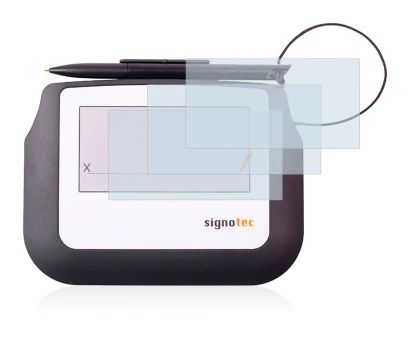 Image of the device Signotec Signature Sigma Lite with a wide variety of screen protectors.