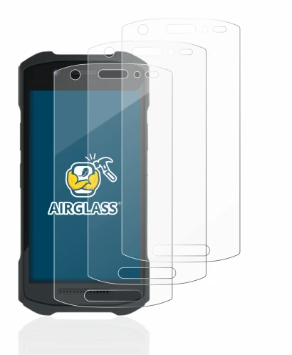 Image of the device Zebra TC21 with a wide variety of screen protectors.
