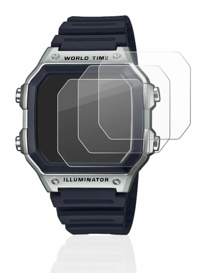 Image of the device Casio AE-1200WH with a wide variety of screen protectors.