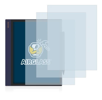 Image of the device Boox Note Air with a wide variety of screen protectors.