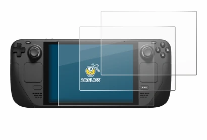 Image of the device Valve Steam Deck with a wide variety of screen protectors.