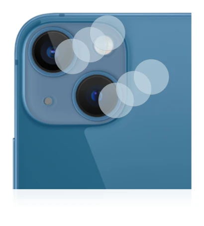 Image of the device Apple iPhone 13 mini (ONLY Camera Lens) with a wide variety of screen protectors.