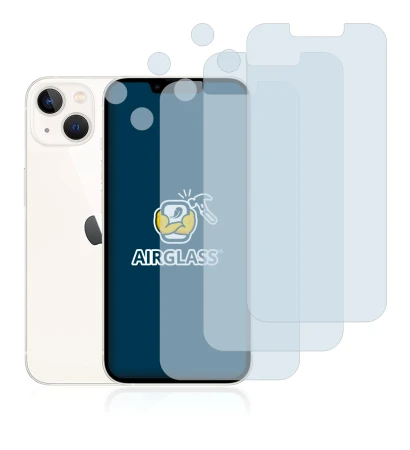 Image of the device Apple iPhone 13 (Front+Camera) with a wide variety of screen protectors.