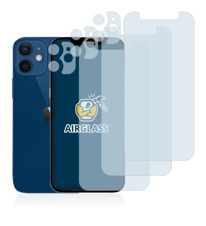 Image of the device Apple iPhone 12 mini (Front+Camera) with a wide variety of screen protectors.
