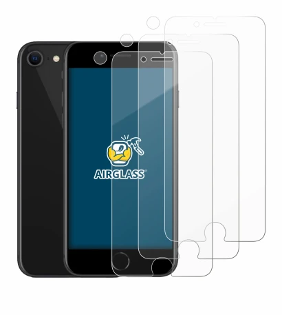 Image of the device Apple iPhone SE 2 2020 (Front+Camera) with a wide variety of screen protectors.