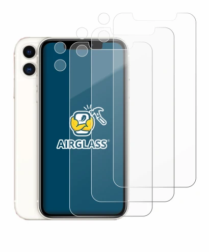 Image of the device Apple iPhone 11 (Front+Camera) with a wide variety of screen protectors.