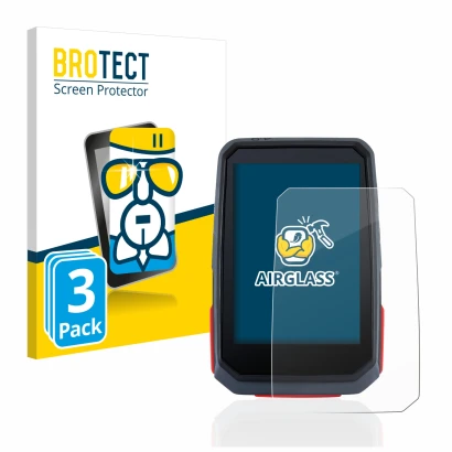 Front side of a product packaging with the brand logo BROTECT. Next to it is the device Sigma ROX 4.0 shown with the correspon