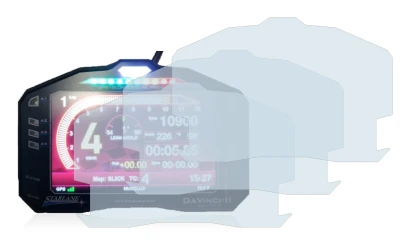 Image of the device Starlane DaVinci-II S with a wide variety of screen protectors.