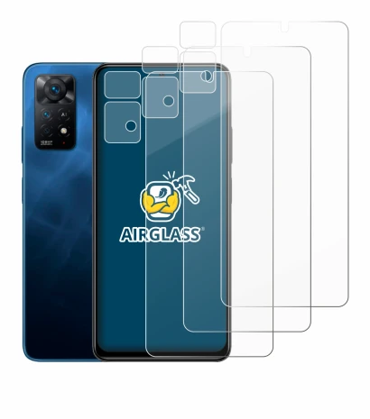 Image of the device Xiaomi Redmi Note 11 Pro 5G (Front+Camera) with a wide variety of screen protectors.