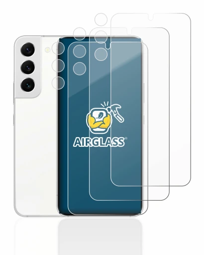 Image of the device Samsung Galaxy S22 5G (Front+Camera) with a wide variety of screen protectors.