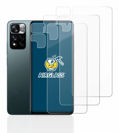 Image of the device Xiaomi Redmi Note 11 Pro+ 5G (Front+Camera) with a wide variety of screen protectors.