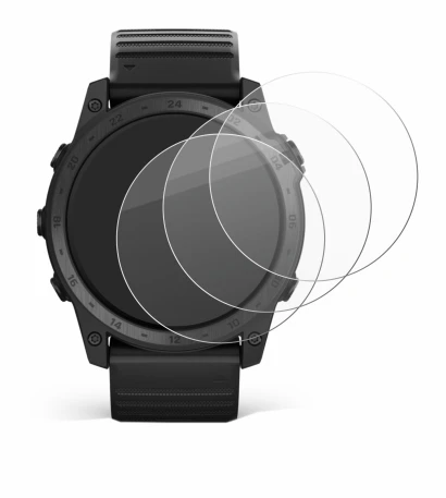 Image of the device Garmin Tactix 7 Pro with a wide variety of screen protectors.