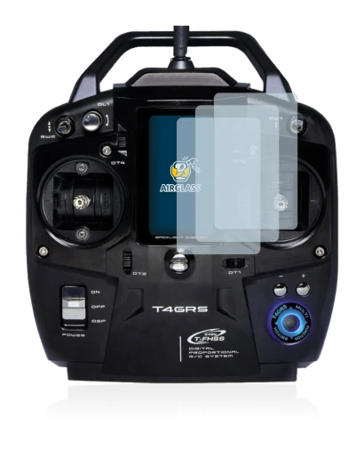 Image of the device Futaba T4GRS with a wide variety of screen protectors.