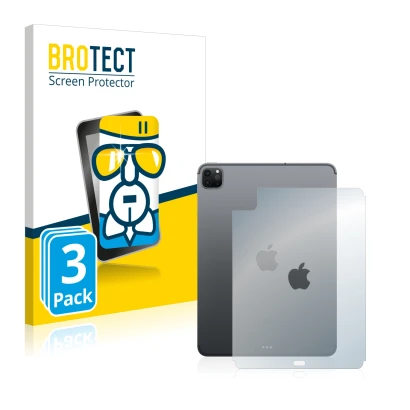 Front side of a product packaging with the brand logo BROTECT. Next to it is the device Apple iPad Pro 11" 2022 (Back, 4th Gen