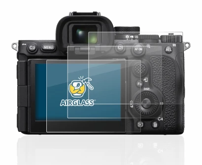 Image of the device Sony Alpha 7R V / a7R V with a wide variety of screen protectors.