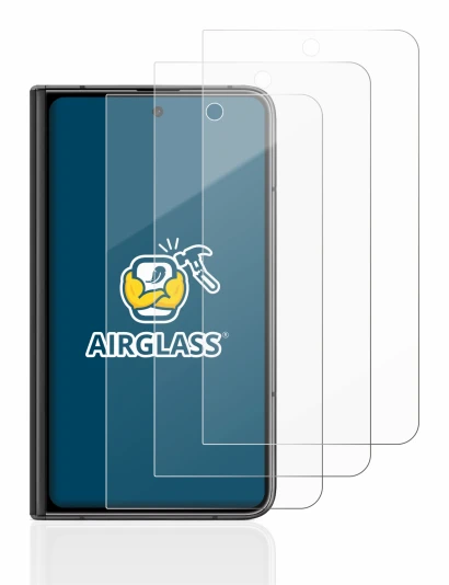 Image of the device Google Pixel Fold (Outer display) with a wide variety of screen protectors.