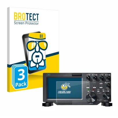 Front side of a product packaging with the brand logo BROTECT. Next to it is the device FlexRadio Maestro FLEX-6000 shown with