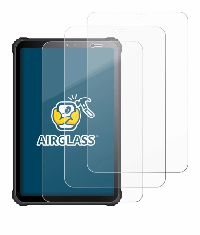 Image of the device Oukitel RT3 with a wide variety of screen protectors.