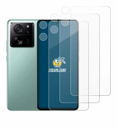 Image of the device Xiaomi 13T Pro (Front+Camera) with a wide variety of screen protectors.