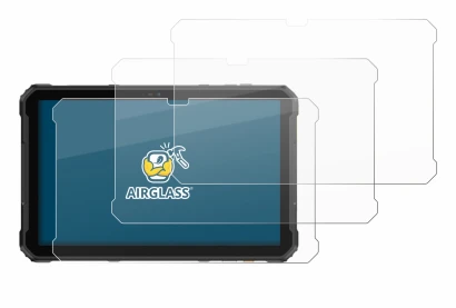 Image of the device Ulefone Armor Pad 2 with a wide variety of screen protectors.