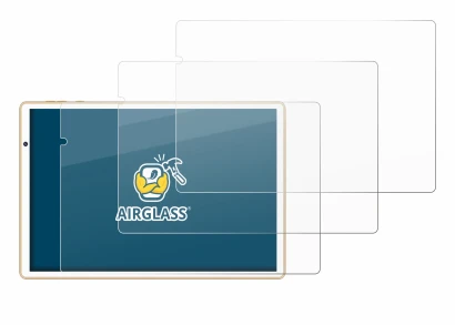 Image of the device Facetel Q3 with a wide variety of screen protectors.