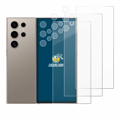 Image of the device Samsung Galaxy S24 Ultra (case-friendly) (Front+Camera) with a wide variety of screen protectors.