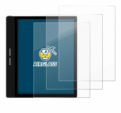 Image of the device Bigme B751C with a wide variety of screen protectors.