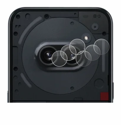 Image of the device Nothing Phone (2a) (ONLY Camera Lens) with a wide variety of screen protectors.